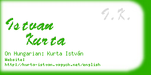 istvan kurta business card